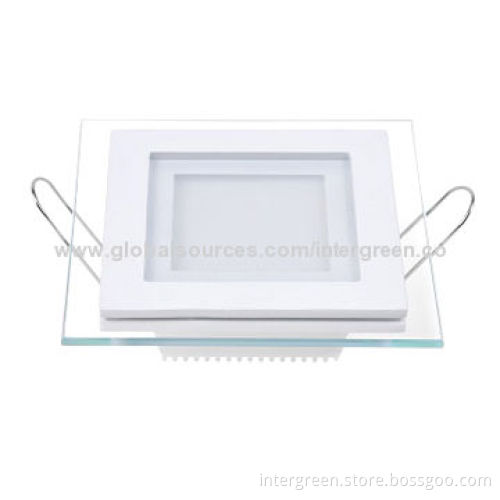 6W Square LED Glass Downlight, Made of Aluminum + PMMA Materials